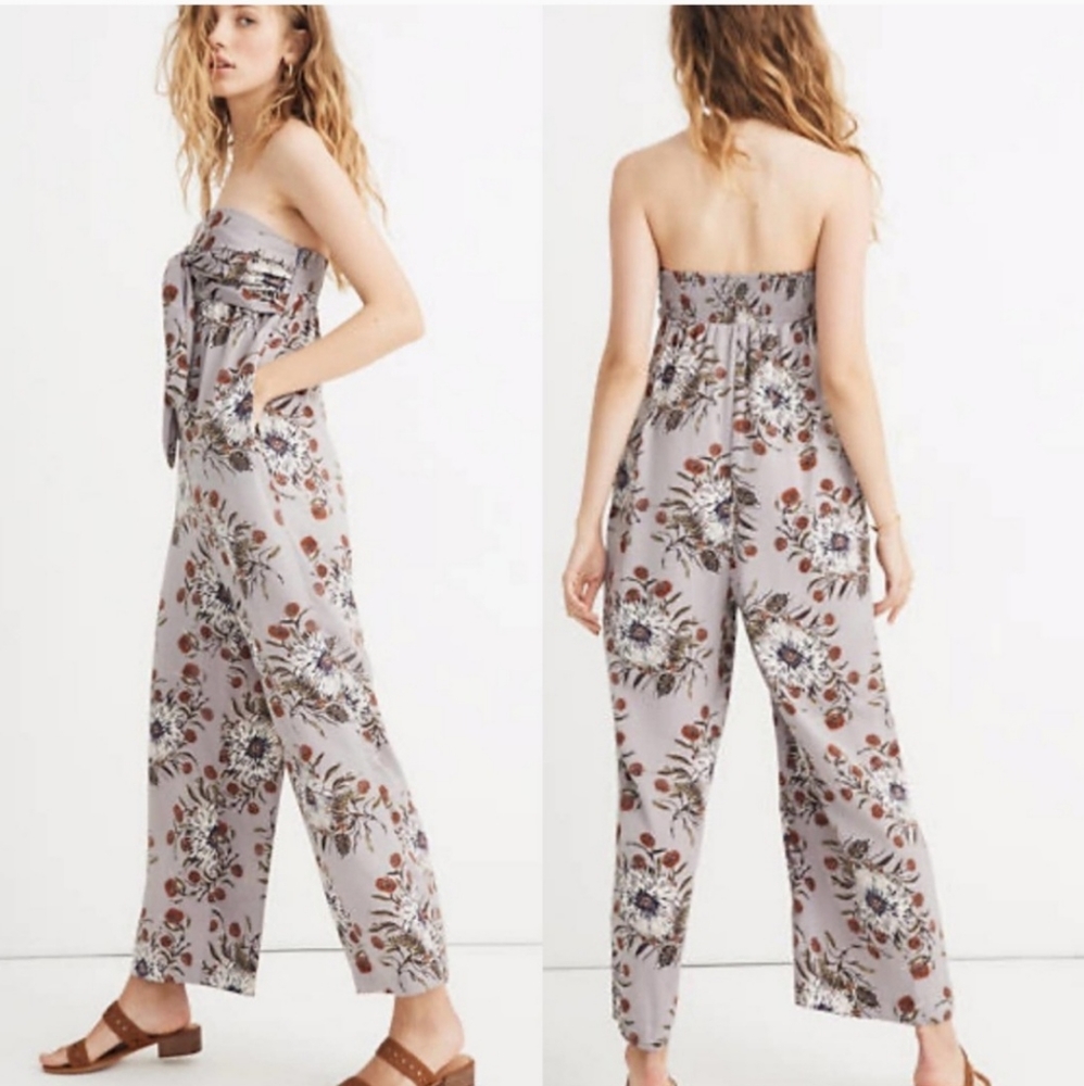 Madewell - Floral Strapless Jumpsuit size 4